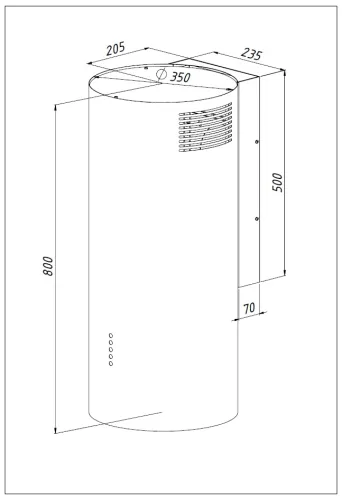Okap Akpo WK-10 Balmera WL Slim Biały