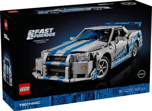 LEGO Klocki Technic 42210 Samochód Nissan Skyline GT-R (R34) z filmu Za szybcy, za wściekli