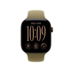 Apple Watch Series 12 GPS 46mm z aluminium Ciemny brąz Pasek Sportowy Oliwka - M/L