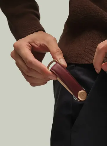 Skórzane etui na klucze Orbitkey Key Organiser Leather - wine