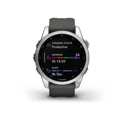 Smartwatch Garmin Fenix 7S srebrny z grafitowym paskiem (010-02539-01)