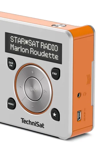 Radioodbiornik TechniSat DigitRadio 1 Radio FM DAB+ Srebrno-pomarańczowy