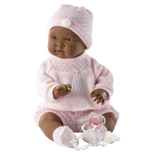 Llorens Baby doll 45 см розовый боди темная кожа