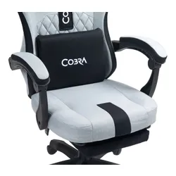 Fotel COBRA Player 5.0 CRF55GR Szary + podnóżek