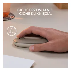 Myszka Logitech Pebble M350 Piaskowy