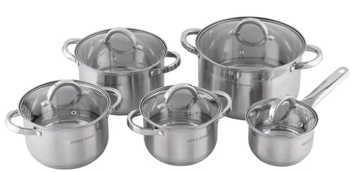 Zestaw garnków GÖTZE & JENSEN CS300 Colorado Inox (10 elementów)