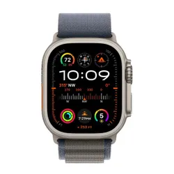 Apple Watch Ultra 2 GPS + сотовый 49 мм Титан + синий ремешок Alpine (S)