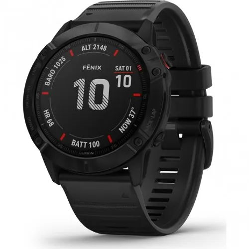 Смарт-часы Garmin fenix 6X Pro черные с черным ремешком (010-02157-01)