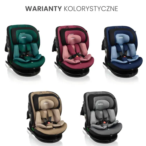 Автокресло Caretero Mokki I-Size, 40-150 cm, 0-36 kg, черно-розовый