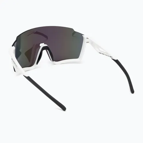 Okulary przeciwsłoneczne Red Bull SPECT Stun shiny white/smoke with purple-green mirror