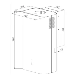 Okap Akpo WK-12 ELLIPSE WL BI Biały