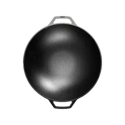 LODGE 35 cm - patelnia / wok żeliwny z dwoma uchwytami