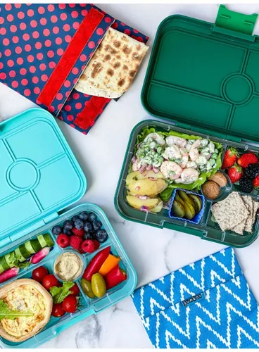 Lunchbox pojemnik na śniadanie XL Yumbox Tapas 4 - palm green / lime