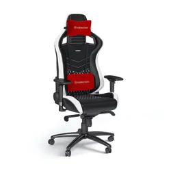 Fotel Noblechairs EPIC Gamingowy do 120kg Skóra naturalna Czarno-biały