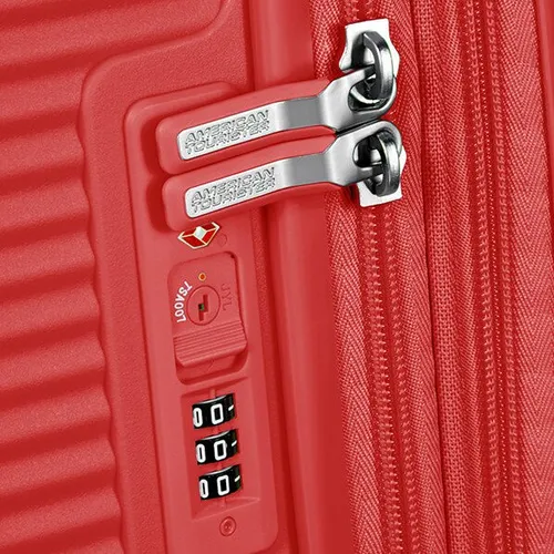 Mała walizka American Tourister Soundbox - coral red