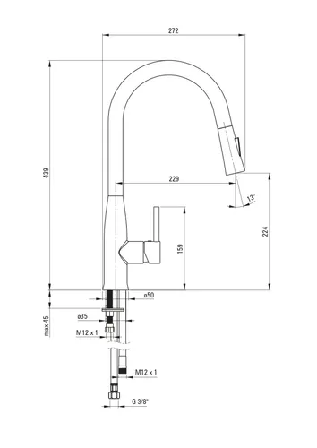 Bateria DEANTE Lukrecja BDH N72M Nero