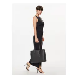 Geantă de mână Calvin Klein Ck Must Shopper Md_Pu/Nubuck K60K611677 Negru