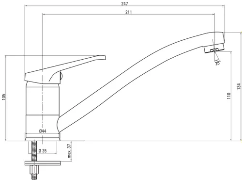 Bateria DEANTE Neo Lobo BYU 060M Chrom