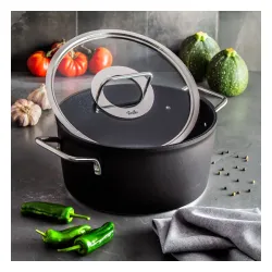 FISSLER Adamant 24 cm - garnek aluminiowy z pokrywką