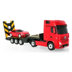 Zdalnie sterowany samochód COIL auto RC pilot duży zestaw 2 auta Mercedes Actros z lawetą 1:24 RTR czerwony