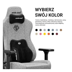 Fotel Anda Seat Kaiser 3E XL Gamingowy do 150kg Tkanina Szary