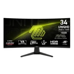 Monitor MSI Mag 346CQ 34" 3440x1440px 180Hz 1 ms [MPRT] Curved