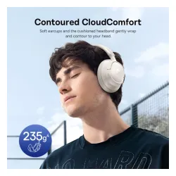 Słuchawki bezprzewodowe Baseus BH1 NC Nauszne Bluetooth 6.0 Biały