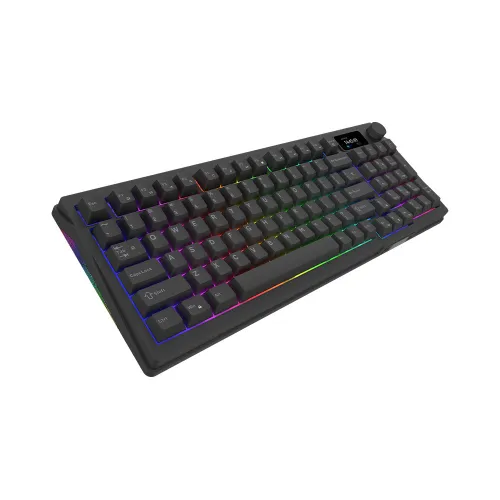 Klawiatura gamingowa Aqirys Atria AQIRYS White Linear przewodowa mechaniczna podświetlana czarna