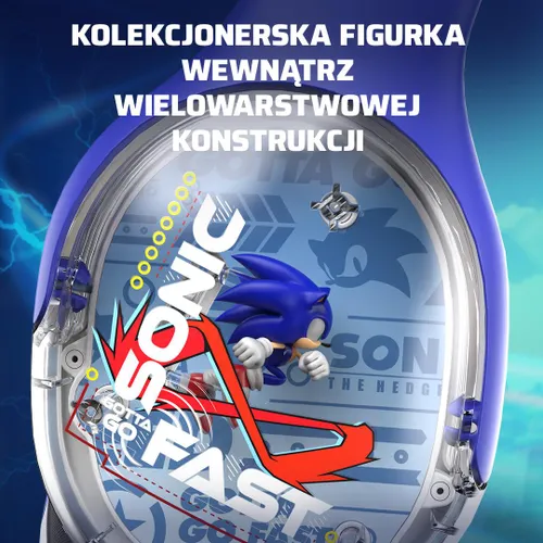 Słuchawki przewodowe z mikrofonem PDP REALMz Sonic Go Fast Nauszne Wzór-Motyw