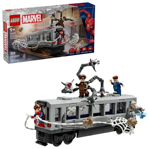 LEGO Marvel 76321 Spider-Man kontra Doc Ock — scena w metrze