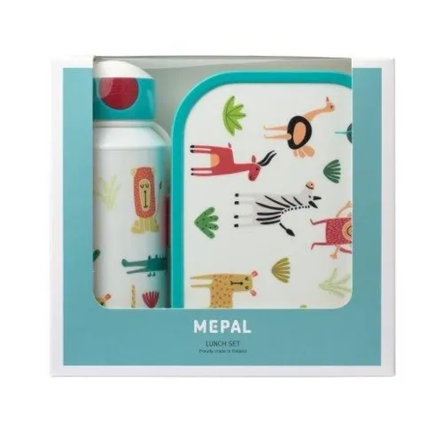 Zestaw dziecięcy bidon i lunchbox Campus Mepal - animal friends