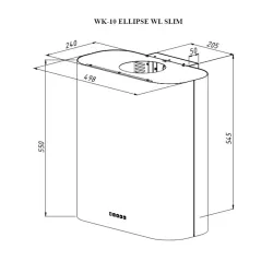 Okap Akpo WK-12 Ellipse WL Czarny