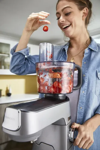 Robot kuchenny planetarny KENWOOD KVL4165S Chef XL 1200W + Malakser KAH65.000PL krojący warzywa w kostkę