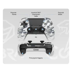 Pad Cobra QSP571CGY do PS5, PC, Android, iOS Bezprzewodowy/Przewodowy Camo Szary