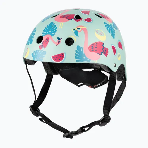 Kask rowerowy dziecięcy Hornit Flaming blue/pink