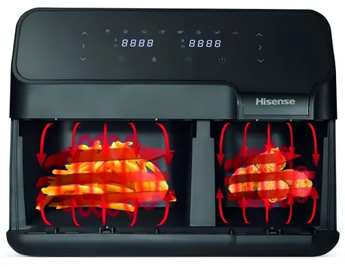 Air Fryer Frytkownica beztłuszczowa HISENSE HAF2900D 8.6l z podwójnym koszem regulacja temperatury