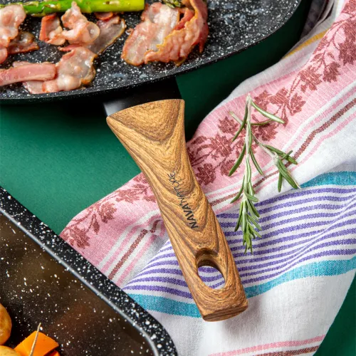 NAVA Nature 28 x 28 cm czarna - patelnia grillowa aluminiowa