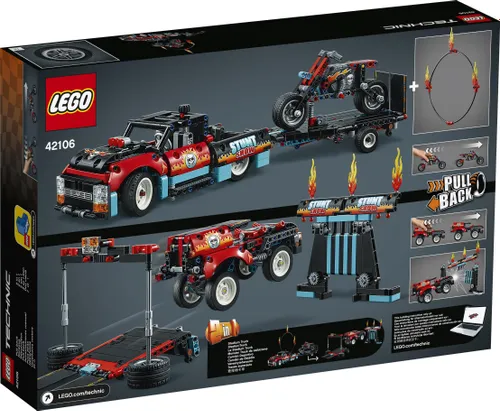 Конструктор Lego Technic фургон и трюк мотоцикл (42106)