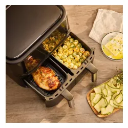 Air Fryer Frytkownica beztłuszczowa BRAUN TD3030.IBK 8l z podwójnym koszem 8 automatycznych programów