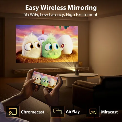 Projektor ETOE Dolphin LED DLP Full HD Wi-Fi Bluetooth Chromecast AirPlay Google TV