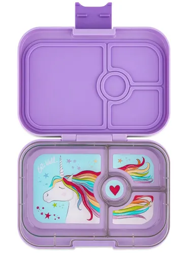 Średni prostokątny lunchbox Yumbox Panino - lavande purple / unicorn