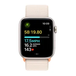 Apple Watch SE GPS + сотовый 44 мм алюминиевый лунный светящийся / лунный светящийся Спортивный ремешок