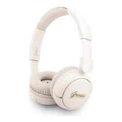 Słuchawki nauszne GUESS Metal Logo Script Beżowy