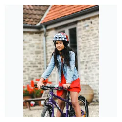 Kask rowerowy dziecięcy Hornit PolkaDot navy/white/red