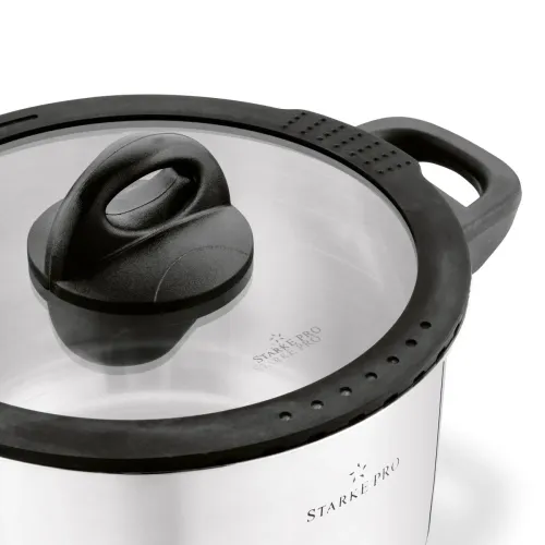 Garnek nierdzewny z pokrywką Starke Pro Sante 3,7 l