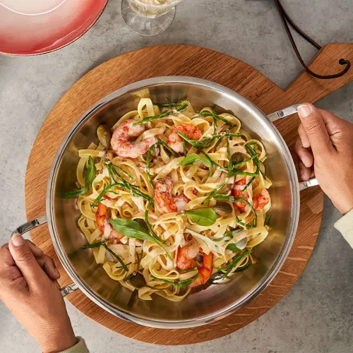 FISSLER Original Profi Collection 28 cm - patelnia ze stali nierdzewnej z pokrywką do serwowania