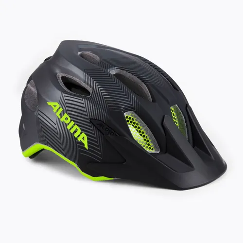 Kask rowerowy dziecięcy Alpina Carapax black neon/yellow