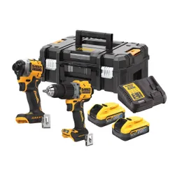 Wiertarko - wkrętarka DEWALT DCD805 + zakrętarka DCF850 + ładowarka + walizka TSTAK + zestaw akumulatorów