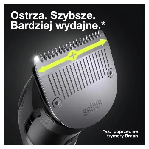 Trymer Braun MGK7320 BLK/SILV 8 nasadek 100min