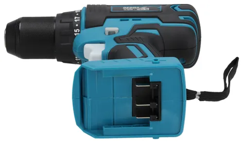 Wiertarko-wkrętarka DEDRA DED7041 + Akumulator DEDRA DED7034 SAS+ALL 4Ah 18V + Ładowarka DEDRA DED7038 SAS+ALL